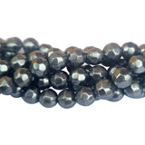 6mm Loose Glass Pearl Beads Round Faceted Shape, Sold Per 68 Beads, it will come about 16 inches while stringing