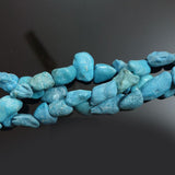 Rockstone Turquoise dyed tumble stone sold per strand of 27 beads
