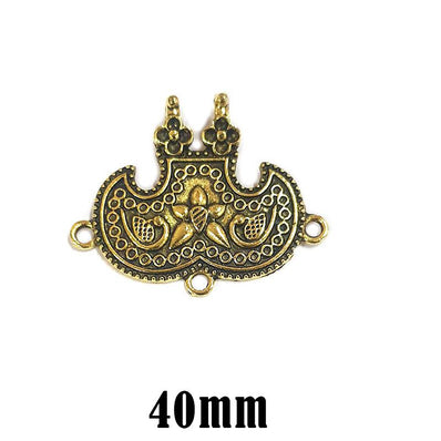 4 Pcs Pack German Silver Pendant Size About 40mm