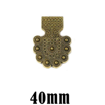 3 Pcs Pack German Silver Pendant Size About 40mm