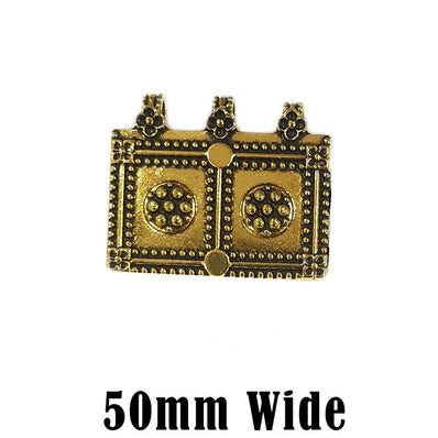 2 Pcs Pack German Silver Pendant Size About 50mm