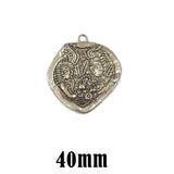 3 Pcs Pack German Silver Pendant Size About 40mm