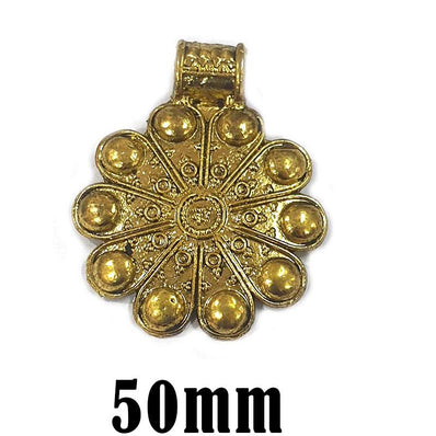 2 Pcs Pack German Silver Pendant Size About 50mm