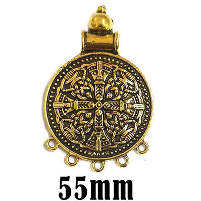 2 Pcs Pack German Silver Pendant Size About 55mm