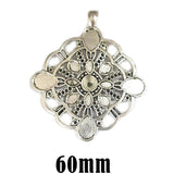 2 Pcs Pack German Silver Pendant Size About 60mm