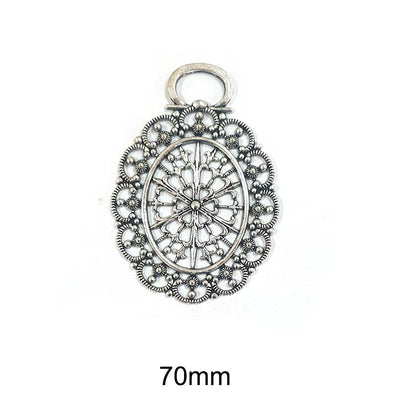 2 Pcs Pack German Silver Pendant Size About 70mm