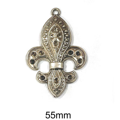 2 Pcs Pack German Silver Pendant Size About 55mm