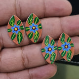 BEAUTIFULLY HAND PAINTED EAR STUDS SOLD BY PER PAIR PACK LIMITED STOCK