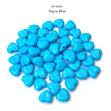 50 PIECES PACK' HEART SHAPED ARCYLIC BEADS' SIZE APPROX 10 MM
