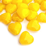 10 PIECES PACK' 15 MM APPROX' HANDMADE HEART SHAPED GLASS BEADS