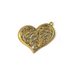 2 Pcs Pack Oxidized Heart Locket Pendants for jewellery Making