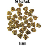 50 Pcs Pack Oxidized Heart Pendants For Jewellery Making