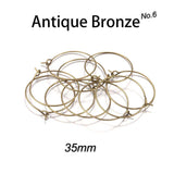 20 Pairs (40 Pcs) Antique Gold Hoops for earring making 35mm