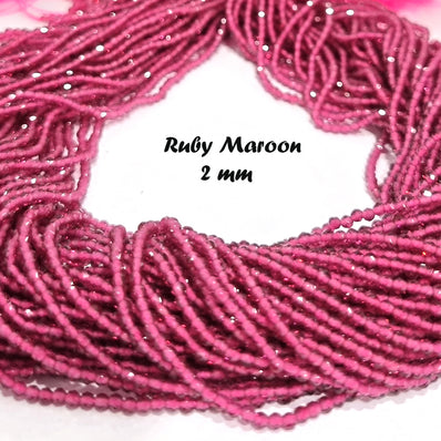 5 LINES PACK' 2 MM MINI HYDRO BEADS' 14-15 INCHES LONG