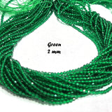 2 MM HYDRO GLASS BEADS ROUND SOLD BY PER LINE' 14 INCHES LONG' 195-200 PIECES