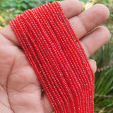 1 LINES PACK' 2 MM HYDRO GLASS BEADS ROUND SOLD BY PER LINE' 14 INCHES LONG' 195-200 PIECES