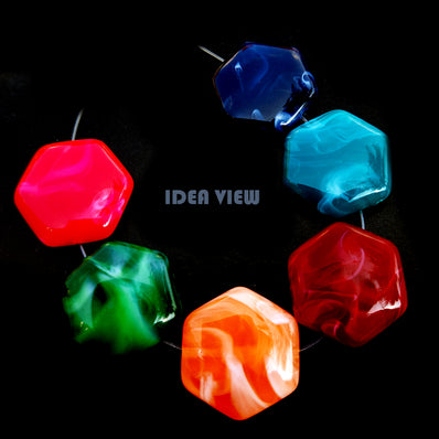 10 PCS PACK, FANCY ACRYLIC BEADS, 25 MM SIZE' IMITATION JADE BEADS JEWELRY MAKING RAW MATERIALS