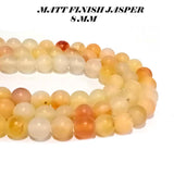 8mm Size  Jasper Matt Finish Gemstone beads sold by per string .15 Inch 48 Beads