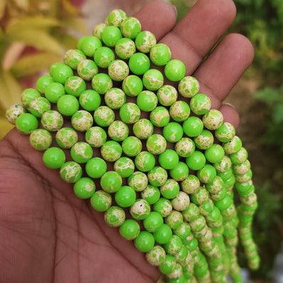 8MM, IMPERIAL JASPER PLAIN ' SEMI PRECIOUS BEADS JEWELRY MAKING, NATURAL AND AUTHENTIC GEMSTONE BEADS' 46-47 BEADS