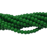 JADE IMITATION GLASS BEADS 90 Beads approx in 16 inches strand/line