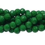 2 strands/line each 16", JADE IMITATION GLASS BEADS 44~45 Beads approx in 16 inches strand/line