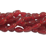 Flat Drop Glass Beads Imitation Jade, Sold Per Strand/line Pack Solid Color ! Not dyed and patined