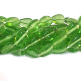 Flat Drop Glass Beads Imitation Jade, Sold Per Strand/line Pack Solid Color ! Not dyed and patined
