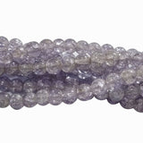 2 Line/string (each line 16 inches long) glass beads Crackle for jewelry making in size about 6mm round