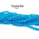 2 STRANDS/ LINES, 4MM ROUND IMITATION JADE GLASS BEADS STRANDS, HOLE: 1.1~1.3MM, ABOUT 400PCS/STRAND, 31.4INCHES NO RETURN OR EXCHANGE DUE TO SPRAY PAINTED BAKED BEADS