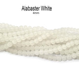 2 STRANDS/ LINES, 4MM ROUND IMITATION JADE GLASS BEADS STRANDS, HOLE: 1.1~1.3MM, ABOUT 400PCS/STRAND, 31.4INCHES NO RETURN OR EXCHANGE DUE TO SPRAY PAINTED BAKED BEADS