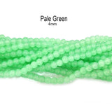 2 STRANDS/ LINES, 4MM ROUND IMITATION JADE GLASS BEADS STRANDS, HOLE: 1.1~1.3MM, ABOUT 400PCS/STRAND, 31.4INCHES NO RETURN OR EXCHANGE DUE TO SPRAY PAINTED BAKED BEADS