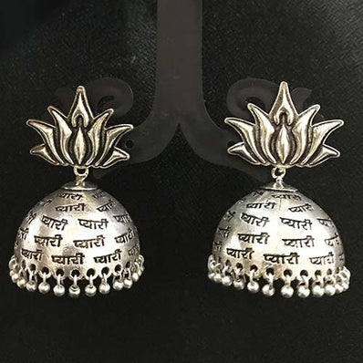 High Quality Indian Made Oxidized Jhumka Earrings