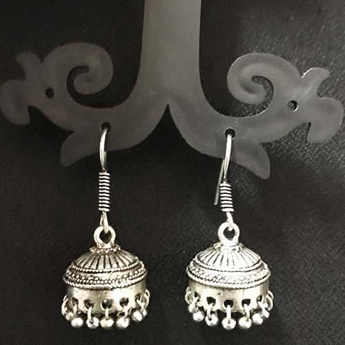 Beautiful Silver Look Alike Oxidized Jhumka Earring For Women And Girls