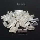 16 MM' Antique SILVER PLATED RIBBON CRIMP FINDING' SOLD BY 30 PIECES PACK