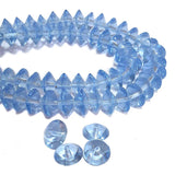 Per Line 16 Inches, Light Blue Saucer Disc crystal glass beads