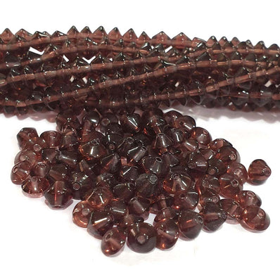 3 Strands/Line, approx 300~310 Beads 6mm size Purple Saucer disc crystal glass beads
