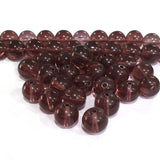 12mm Round Purple Crystal Glass Beads Sold Per Strand of 16" inches