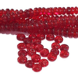 2 Strands Plain Crstal Glass 4x6mm Crystal Glass beads, strand length 16 inches (2)