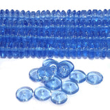 2 Strands (each 16" line) Plain Crstal Glass 5x9mm Crystal Glass beads