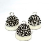 16x14 MM' STONE STUDDED JHUMKA  FRAME ENAMELLED SOLD BY PER PAIR PACK