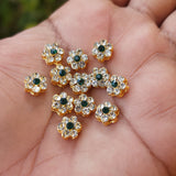 2 PIECES PACK' 8-9 MM' HANDMADE KUNDAN BEADS COMPONENT USED IN DIY JEWELLERY MAKING