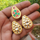 30x20 MM HANMADE KUNDAN COMPONENT BEADS SOLD BY PER PIECE PACK