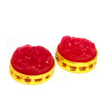 2 Pieces Pack' Kundan Resin Beads Components' 19-20 MM