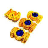 2 Pieces Pack, Dual Hole Kundan Connector' 20x12 MM