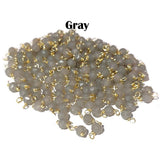 100 Pcs Faceted Solid Opaque gold plated Loreal small charms, size about 4mm, Earring adornment jewelry findings bead charms