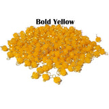 100 Pcs Faceted Solid Opaque gold plated Loreal small charms, size about 4mm, Earring adornment jewelry findings bead charms