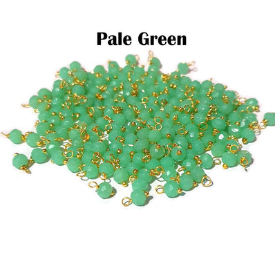 100 Pcs Faceted Solid Opaque gold plated Loreal small charms, size about 4mm, Earring adornment jewelry findings bead charms