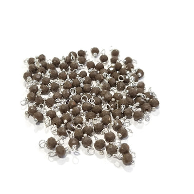 Loreal Charms for Jewelry making adornment Pack of 100/pcs Purple Grayish Solid Opaque