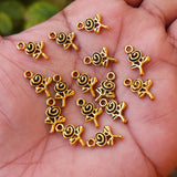 20 PIECES PACK' GOLD OXIDIZED FLOWER CHARMS' 16x10 MM USED DIY JEWELLERY MAKING