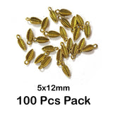 100 Pcs pack approx size 5x12mm Unbeatable Price of Leaf Charms Pendants Available